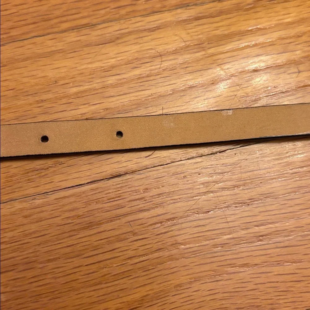 J. Crew Thin Skinny Waist Belt Animal Cheetah Leopard Tortoise Tan Leather Small - Picture 8 of 16